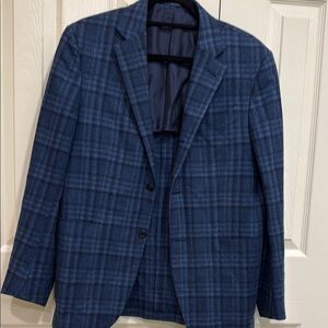 Ermenegildo Zegna Blue Sport Coat with Plaid Pattern